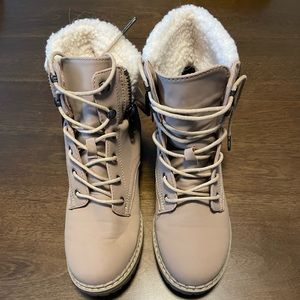 Just Fab tan booties in size 7